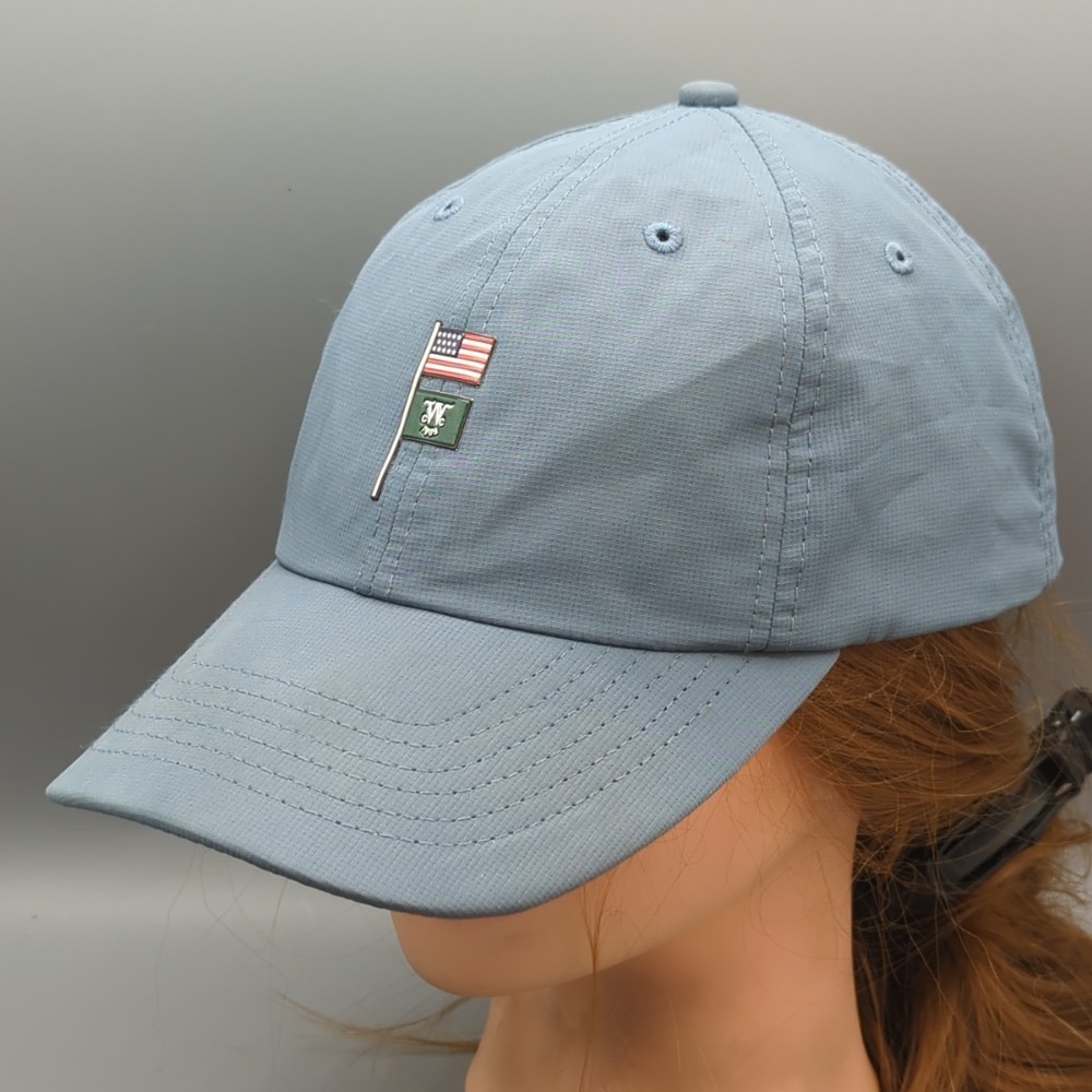 Williamsport Country Club Imperial Strapback Hat Cap USA Flag Light Blue OSFA